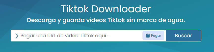 Pagina para descargar tiktoks