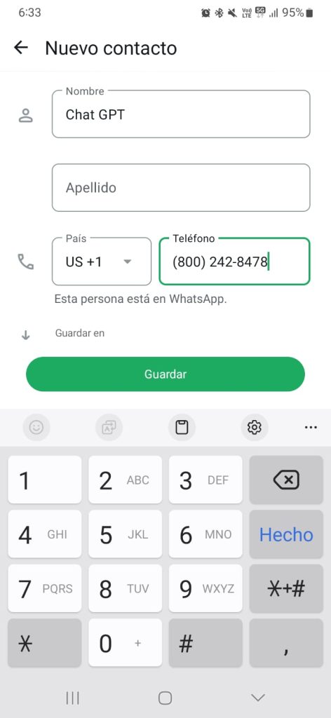 Como tener ChatGPT en Whatsapp